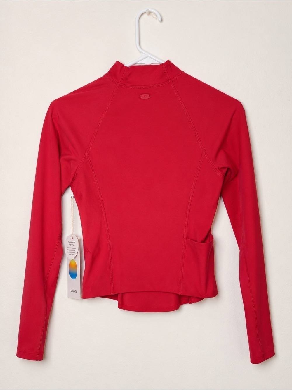 Vuori LS Crush Rashguard Bright Red NWT Mock Neck UPF Top Small - Picture 4 of 10